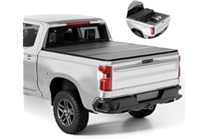 Tono King FRP Hard Folding Truck Bed Tonneau Cover Compatible with 2007-2026 Chevy Silverado/GMC Sierra 1500 5' 8" Bed (69.6"), Tri Fold Style