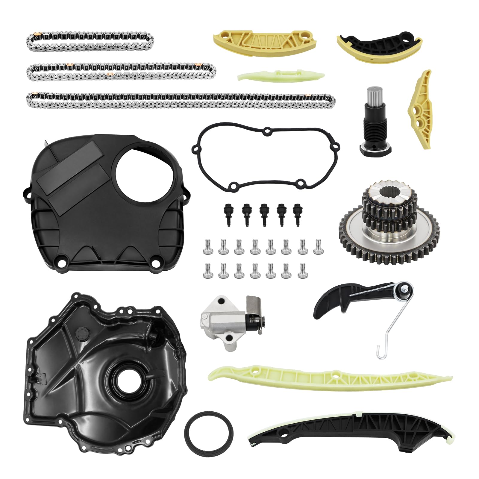 Photo 1 of Audi Q5 2.0T Timing Chain Kit With EA888 Valve Cover Gasket For Fits 2008-2017 Audi Q5 A4 A5 A6 1.8T 2.0T, 2006-2017 Volkswagen Jetta Tiguan Passat,Replace#06H103269H Kit De Cadena De Tiempo De