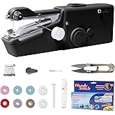 ALIBBON Handheld Sewing Machine for Beginners Portable Electric Mini Sewing Machine with Accessory Kit Small Hand Stitching Machine for DIY Clothes Home Travel Sewing Kit for Adults (Black)