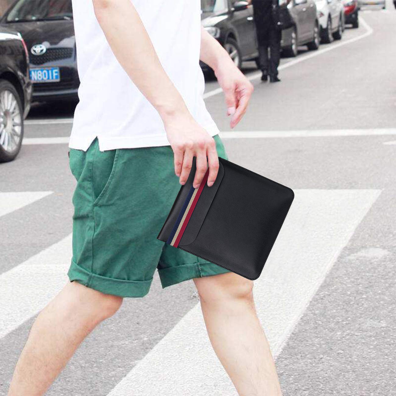 WALNEW 7 Inch E-Reader Sleeve for 7'' Kobo Libra H2O 2019 / Kindle Oasis (10th and 9th Gen, 2019 and 2017 Released) Protective Pouch Insert Sleeve Case Cover Bag, Black