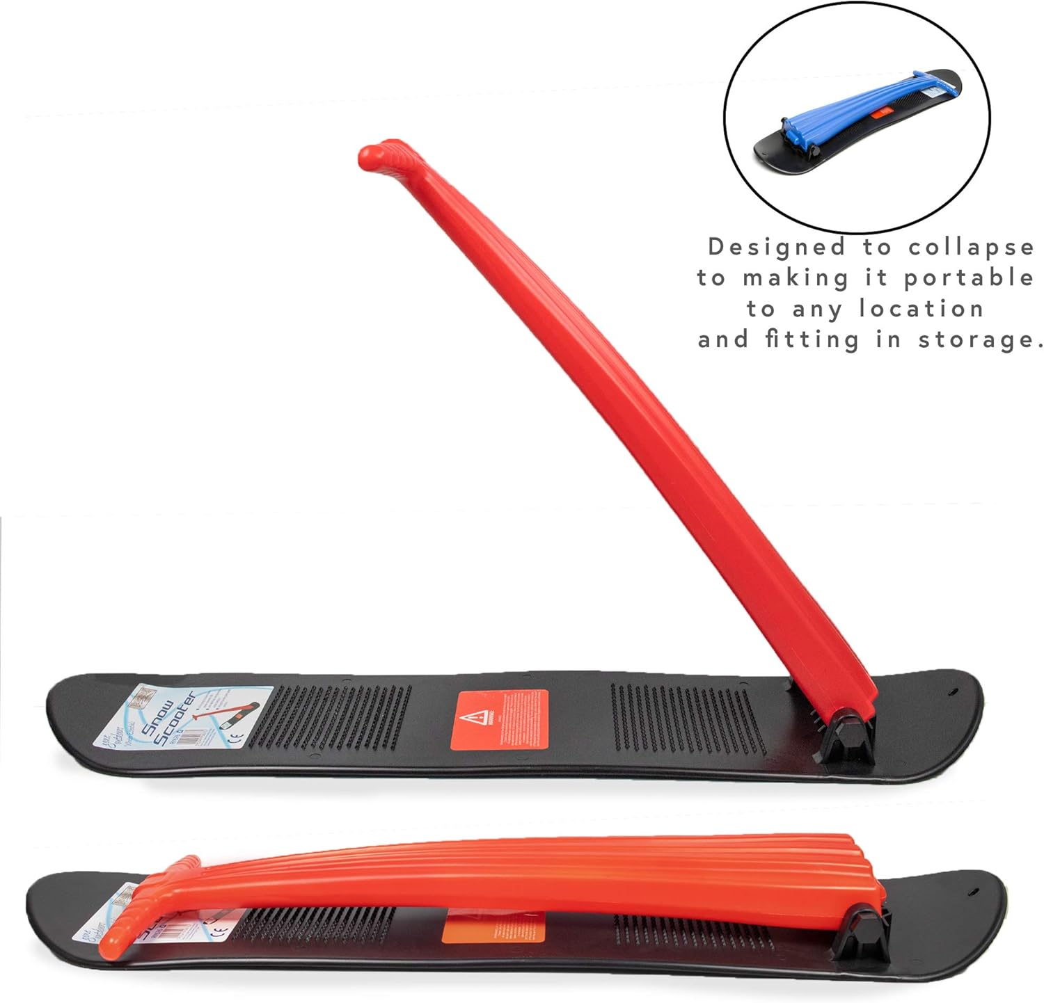 Boyz Toys RY676 Kid's Snow Ski Scooter - Children's Fold Up Kick-Skooter Board 