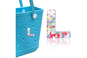 HLUWA Letter Charms for Bogg and Simply Southern Bags - Alphabet Sequin Lettering Accessories, Insert Decorative Letters for Handbag, Beach Tote