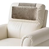 kisswish Chenille Neck Pillow for Sofa - Adjustable Headrest, Non-Slip Neck Support Cushion for Pain Relief, Comfortable Chair Pillow, Coffee