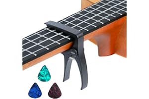 MEDIORAYS Ukulele Capo for 4 String Guitar and Mandolin, Mini Size Professional Ukulele Capo (UKULELE-CAPO black)