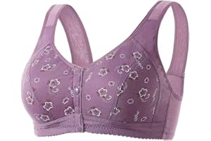 MAISDGOP Sports Bras for Women Front Close Button Cotton Bra Comfy No Wire Buckle Underwear Casual Sexy Breathable Lingerie