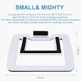 Sanyun SW601 Tilted Desk Speaker Stands Pair White 15° 2-3 inch Speakers view 2