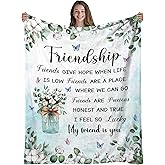Friendship Gifts for Women Bestie BFF Soul Sister, Best Friend Blanket, Valentines Day Graduation Birthday Gifts for Best Friend Soft Flannel Friendship Blanket 60"x50"