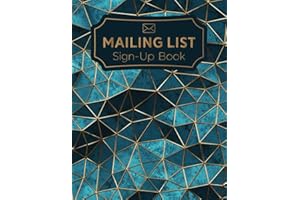 Mailing List Sign Up Book | Event Register Log Book To Collect Visitors´ Names, Emails, And Phone Numbers | Corporate Email List | Business Email Address List | Abstract Mesh Cover Design