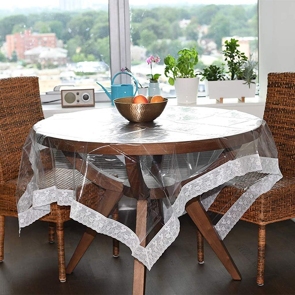 GJBHD Clear Plastic Tablecloth,waterproof Pvc Table Protector Table