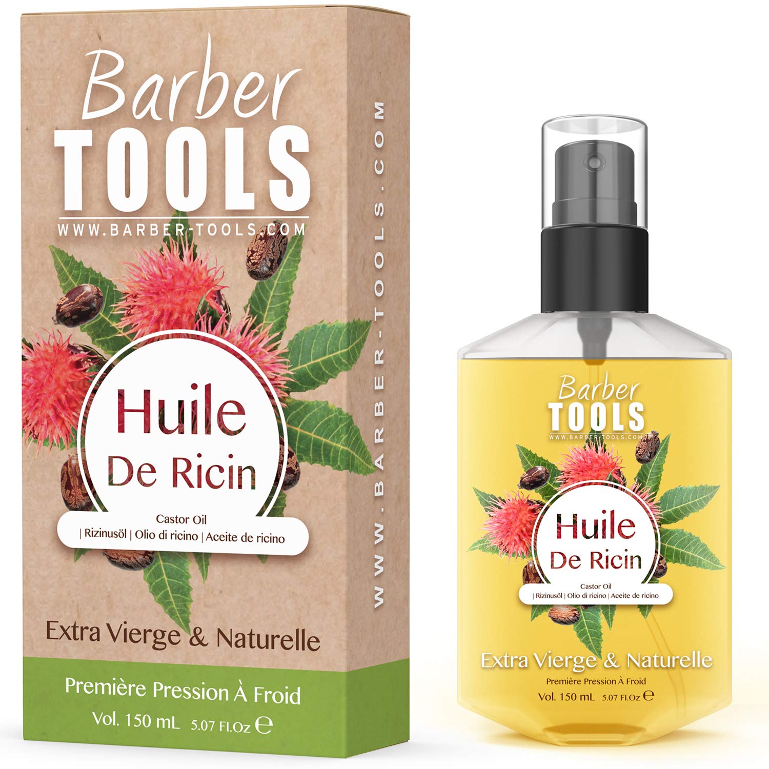 Castor Oil | 100% Pure, Natural & Cold Pressed | Eyelash, Eyebrow, Body, Hair, Beard, Nails | Castor Oil, Hexane, Non-GMO (150 ml)