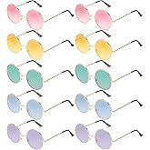 Blulu 10 Pairs John Hippie Sunglasses Retro Round 60's Style Circle Sunglasses Eyewear for Men Women Costumes Parties Gifts