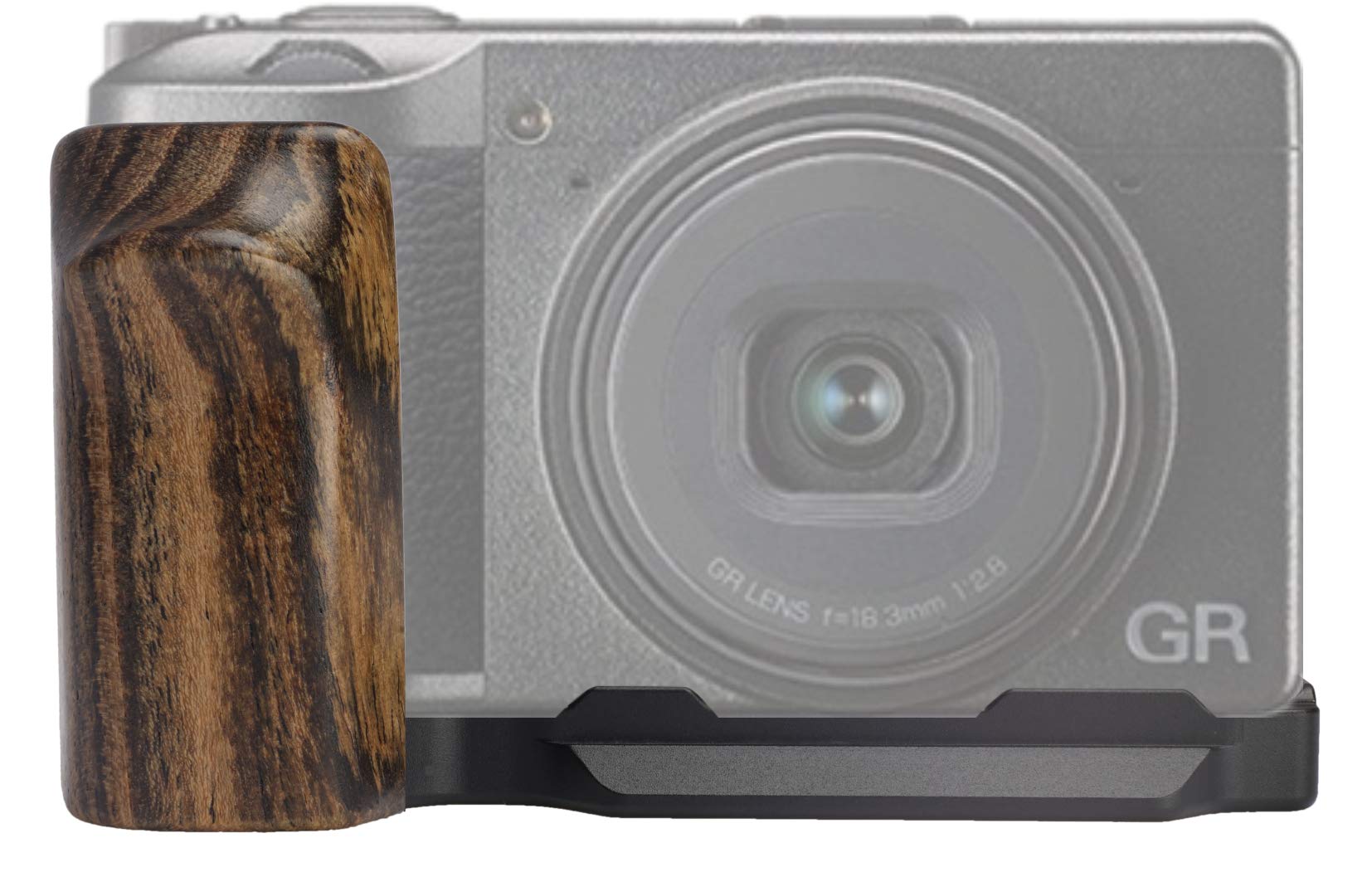 WEPOTO GRIII GRIIIX Handgrip L-Shape Grip with Quick Release Plate for Arca,Wood Side Handle,compatible with Ricoh GR III GR IIIX Cameras -GP-GR3-M