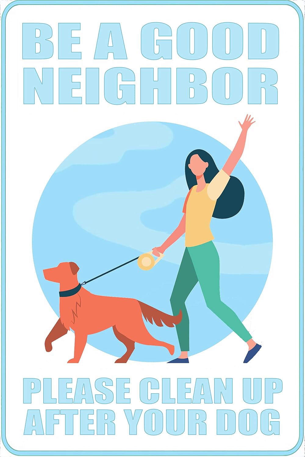 Yard Signs - Metal Tin Vintage Funny Decor Signs - Clean Up After Your Dog - Yard Signs Stay off Grass Signs for Yard Curb Your Dog Sign Do Not Poop on My Lawn Sign