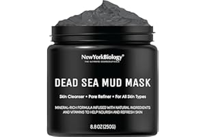NEW YORK BIOLOGY THE ULTIMATE COSMECEUTICALS New York Biology Dead Sea Mud Mask for Face and Body | Spa Quality Pore Refiner for Oily Skin | Natural Skincare for Women & Men | Tighten Skin for A Healthier Complexion | 8.8 oz