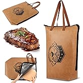 Sufkodu 21in Insulated BBQ Blanket for Resting Meat, Heavy-Duty Meat Resting Bag with Wide Mouth for Briskets, Pork, Turkey, Moisture Retention - Smoker Accessories, BBQ Gifts for Men