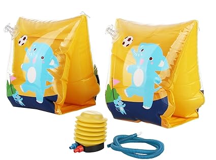 Y Boa Brassard Gonflable Bracelet Natation Piscine Enfant Bébé Jeux Deau Plage Swim Arm Bands Orange