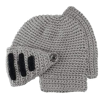 AIni Roman Gladiator Knight Manuelle Mütze Strickmütze Wintermaske Kappe Unisex Warm Beanie