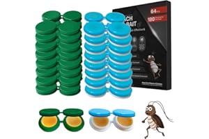 FLODTEEK 64 Pack Cockroach Gel Bait, Highly Effective Roach Gel Bait Indoor Infestation Solution, Fast Acting Cockroach Killer Indoor Home Kitchen Use, Easy to Apply & No Mess Roach Bait, Long-Lasting