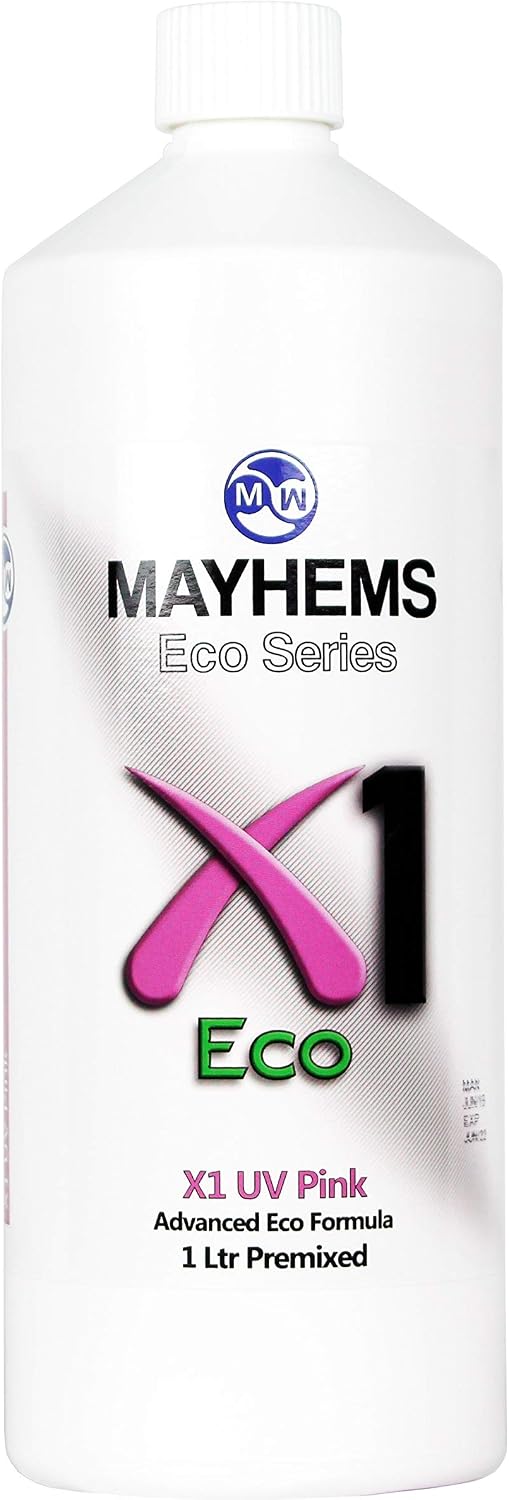 Mayhems - X1 Premixed PC Coolant - Computer Water Cooling Fluid - Liquid Cooling, Eco Friendly Series, 1 Litre, Hot Cherry Pink