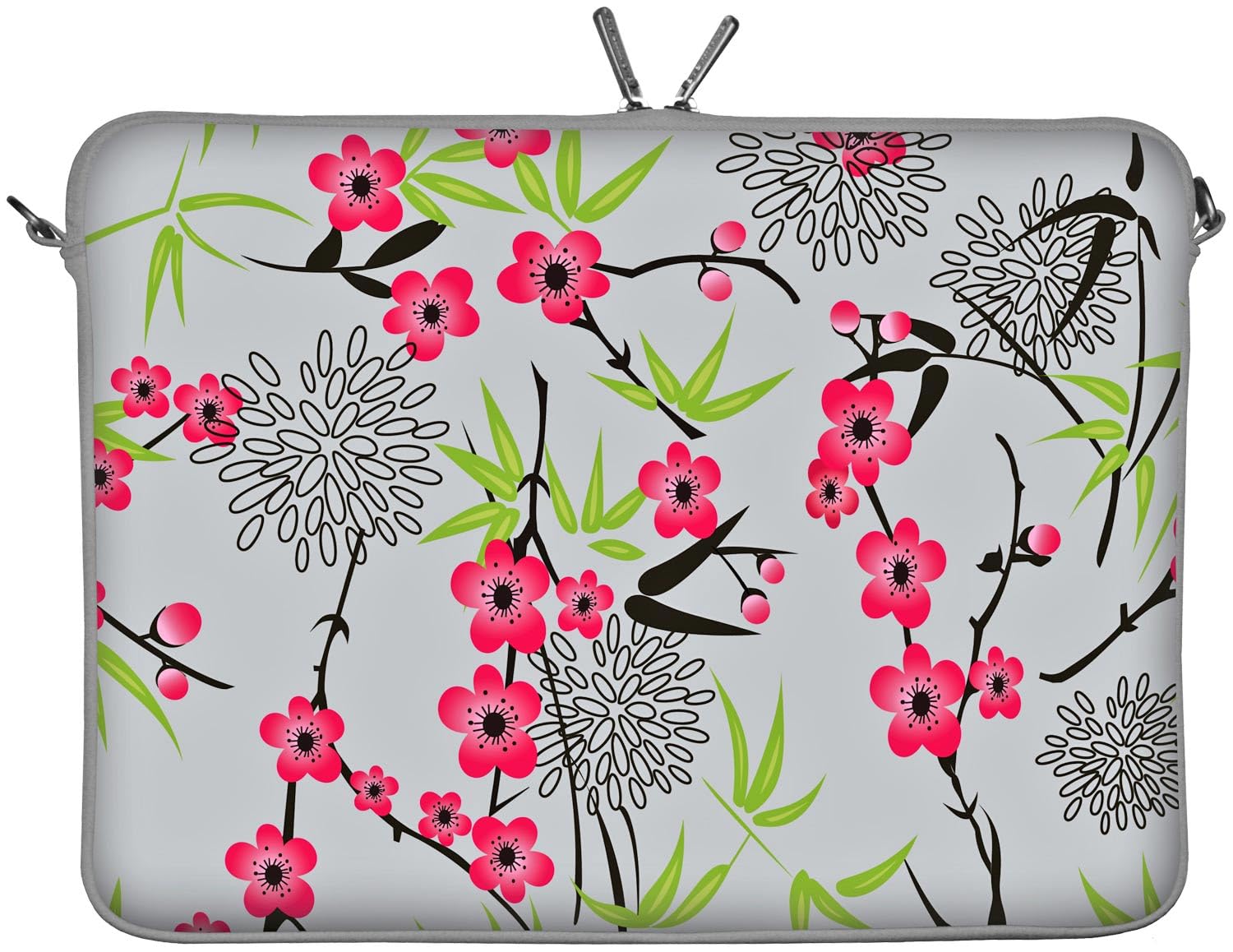 DIGITTRADE LS104-13 Sakura Designer MacBook Sleeve 13.3" Laptop Cover neoprene soft carry case up to 13.3 inch Anti Shock System