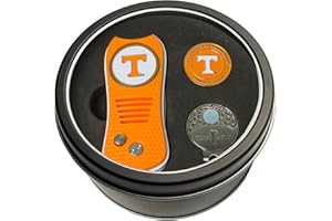 Team Golf NCAA Gift Set Switchblade Divot Tool, Cap Clip, & 2 Double-Sided Enamel Ball Markers, Patented Design, Less Damage to Greens, Switchblade Mechanism