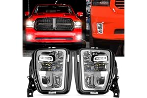 Auxbeam LED Fog Lights Replacement for Dodge Ram 1500 2013 2014 2015 2016 2017 2018, Adjustable Light Source Bumper Driving L