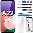 BESJMYT for Samsung Galaxy A22 5G Screen Replacement with Frame LCD Display Touch Digitizer Full Assembly Fix Glass with Repair Tools Kit A226B A226BR
