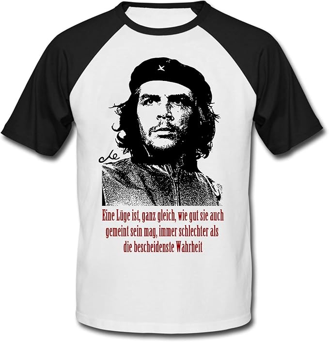 Teesquare1st Men S Che Guevara Eine Luge Ist Zitate Black Short Sleeved T Shirt Amazon De Bekleidung