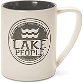 Pavilion Gift Company Lake People Ceramic Mug, 18 oz., Multicolored