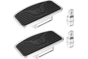 NEWRUIHENG Adjustable Motorcycle Floorboards Rear Passenger Foot Pegs Footboard Pedals Compatible with Harley Sportster 883 1200 (Eagle Pattern Rear Floorboard)