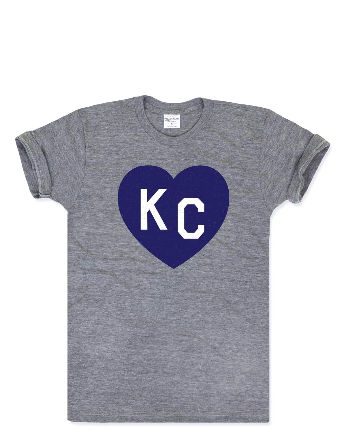 T-Shirt Blue ... Vintage Unisex Heart Grey Hustle Charlie KC Vintage Grey T-Shirt Hustle Unisex Charlie Heart Blue ... KC