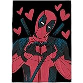 Jay Franco Plush Throw Blanket – Soft & Comfy 50x70 Inches Throw for Couch or Bed – Cozy Home Décor for Living Room & Bedroom, Black - Deadpool
