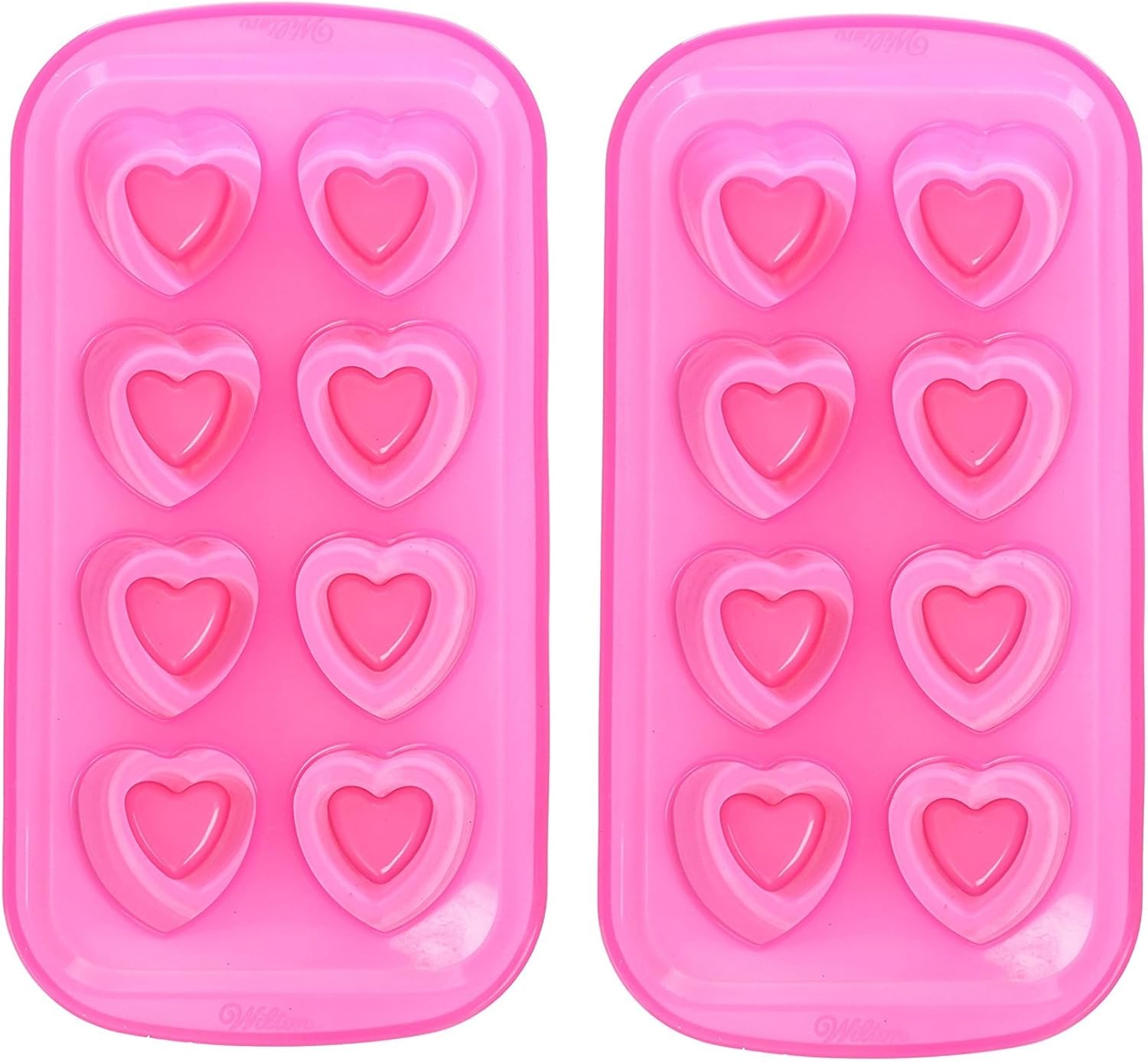 Wilton 8Cavity HeartShaped Silicone Shot Glass Mold(2pk) Amazon.co