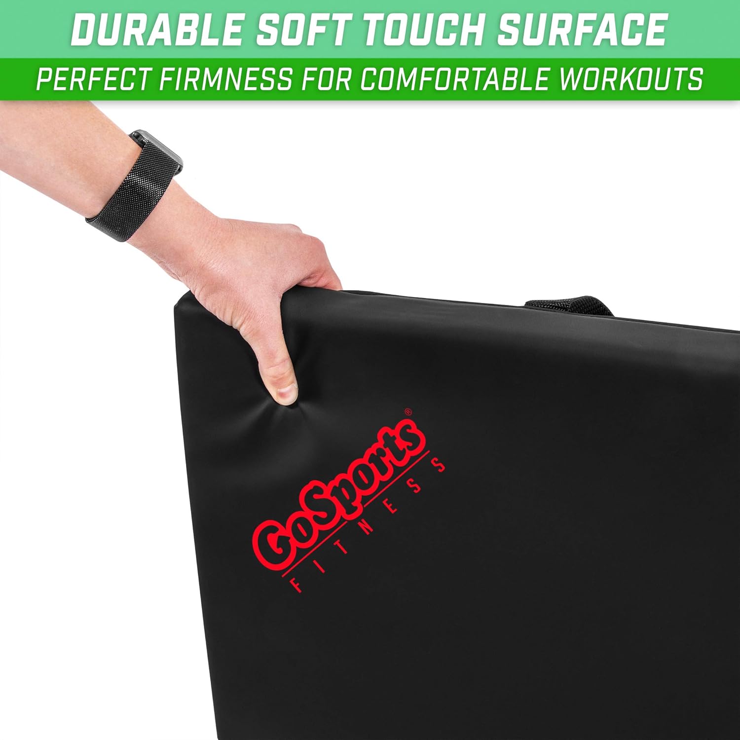 GoSports 6’x2’ Tri-Fold Exercise Fitness Mat - Great for Workouts, Yoga, MMA and More, Black : Sports & Outdoors