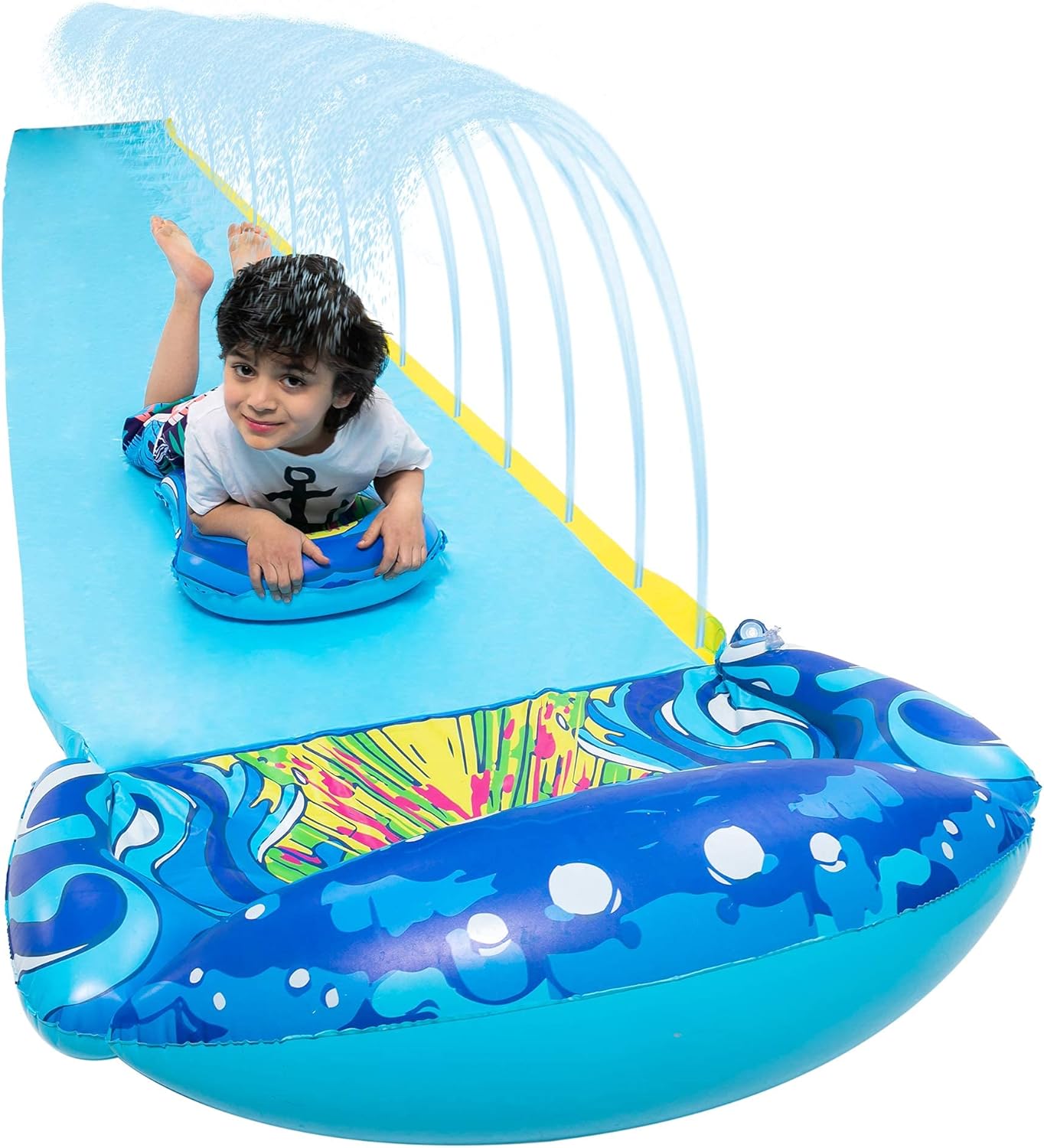 JOYIN 19.2ft x 35.5in Slip and Slide Water Slide with 1 Bodyboard, Summer Toy with Build in Sprinkler for Backyard and Outdoor Water Toys Play: Toys & Games