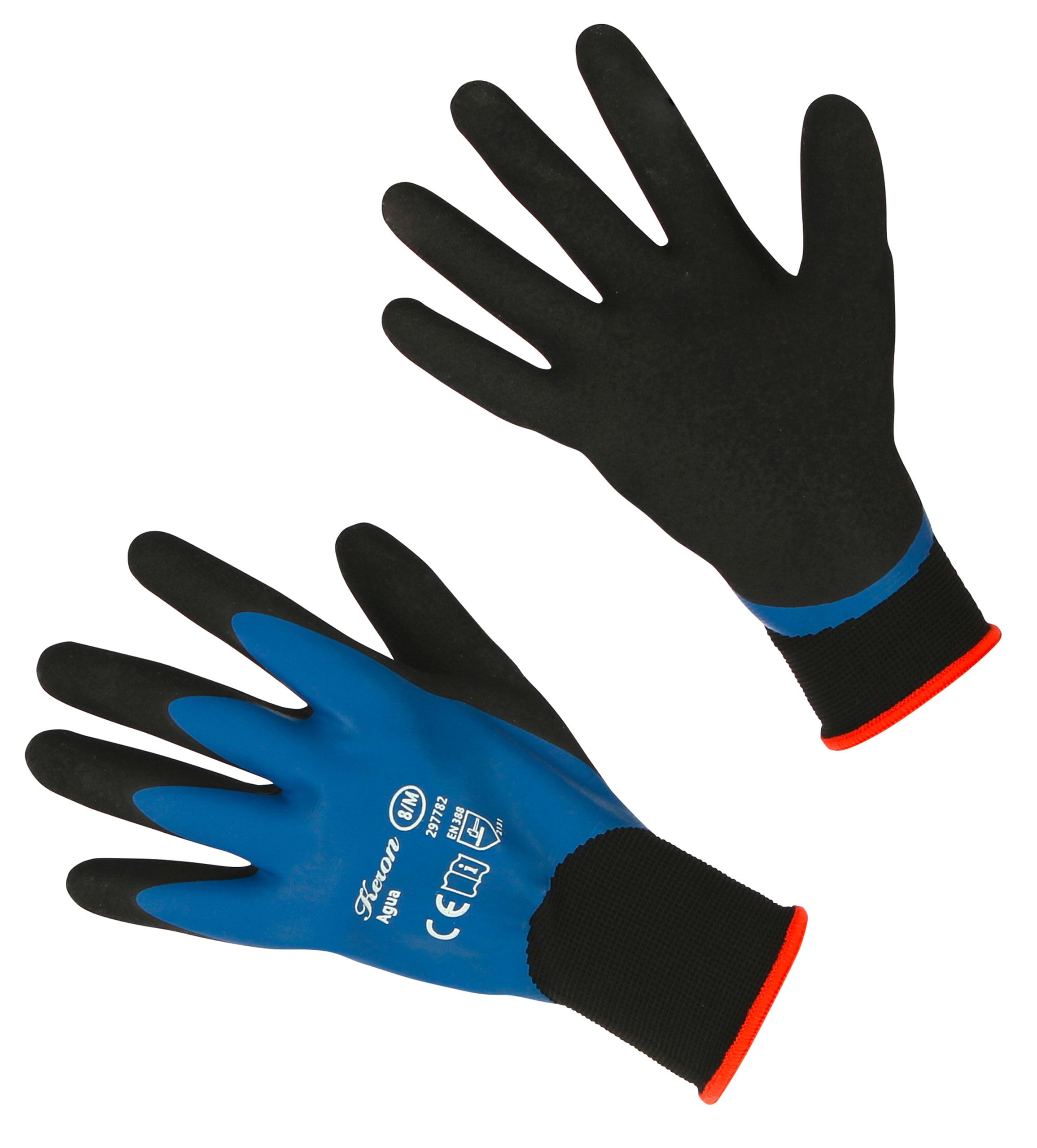 Keron Work Glove Agua Size 7/S, Bi-Colour, Double Dipped
