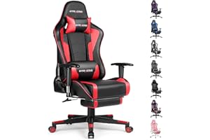 GTRACING Gaming Chair with Footrest Speakers Video Game Chair Bluetooth Music Heavy Duty Ergonomic Computer Office Desk Chair