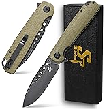 Sitivien ST131 Folding Knife,D2 Blade Micarta