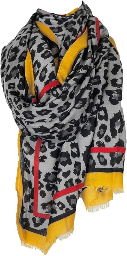 Damen-Schal mit Tierdruck, Leopardenmuster, Alternative zu Maske, ideal