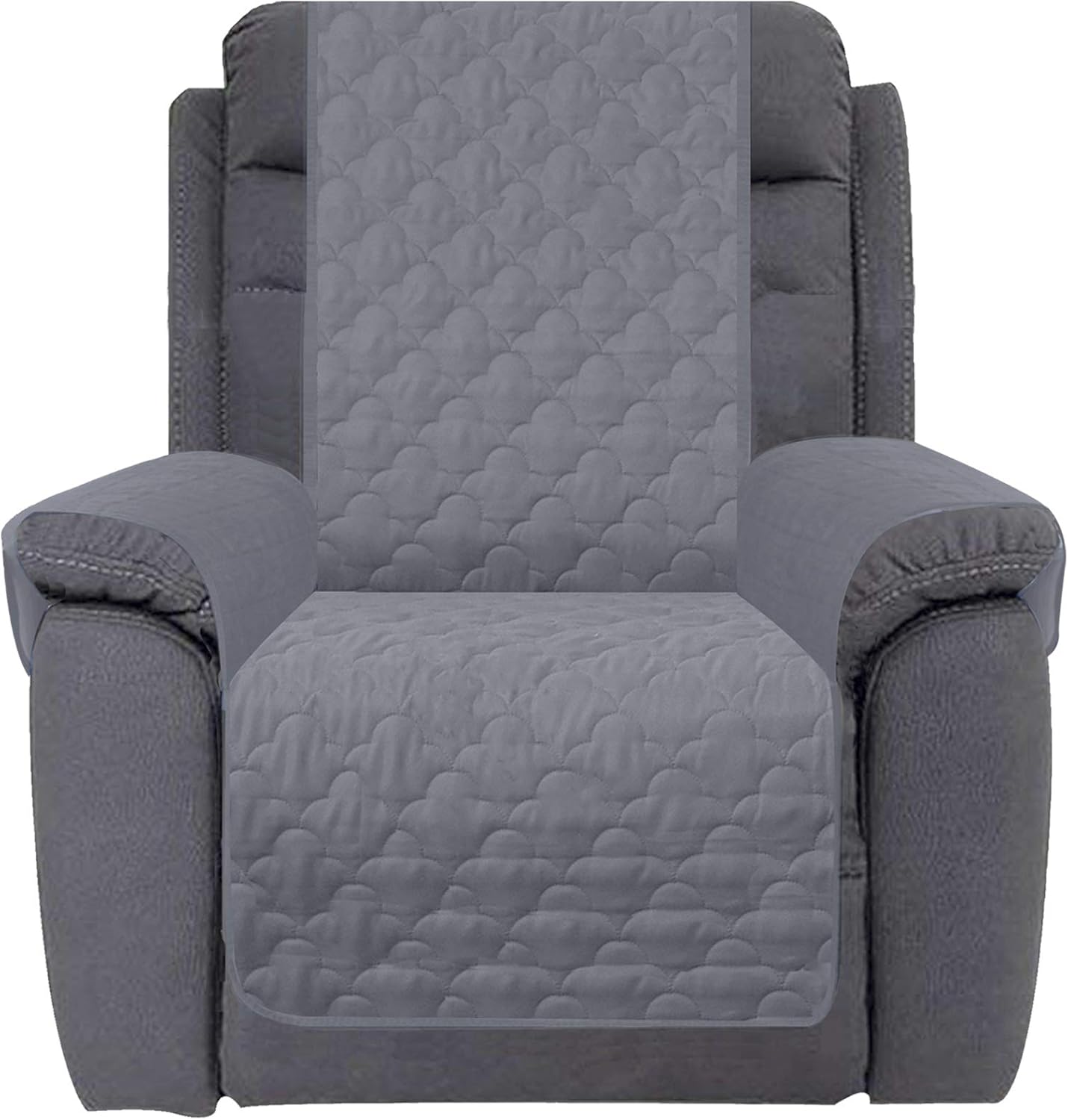 Slipcovers - CHHKON Waterproof Nonslip Recliner Cover Stay in Place Dog Couch Chair Cover Furniture Protector, Ideal Loveseat Slipcovers for Pets and Kids (Light Grey, 23'')