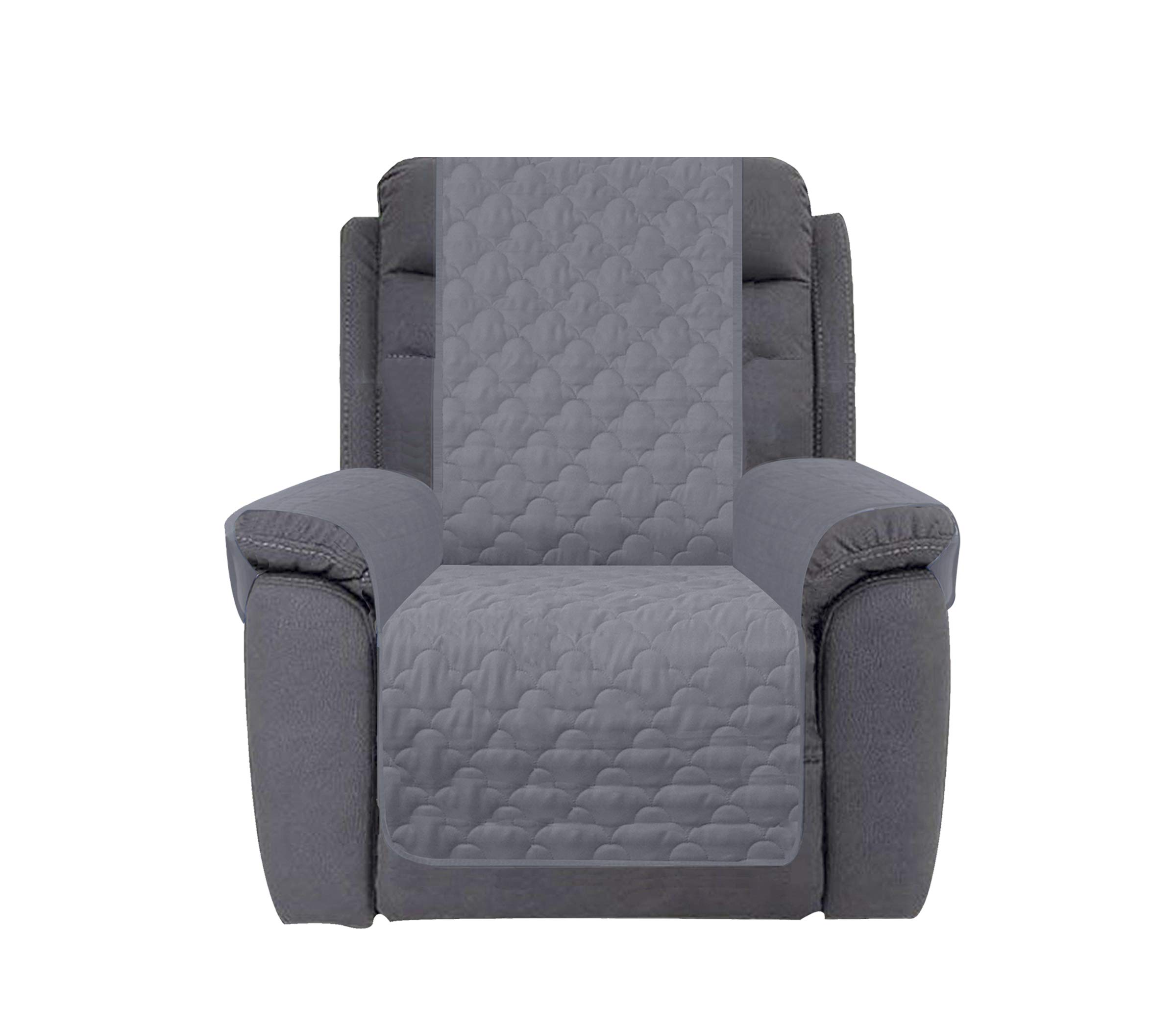 Photo 1 of CHHKON Waterproof Nonslip Recliner Cover Stay in Place, Dog Couch Chair Cover Furniture Protector, Ideal Loveseat Slipcovers for Pets and Kids (Light Grey, 30'')