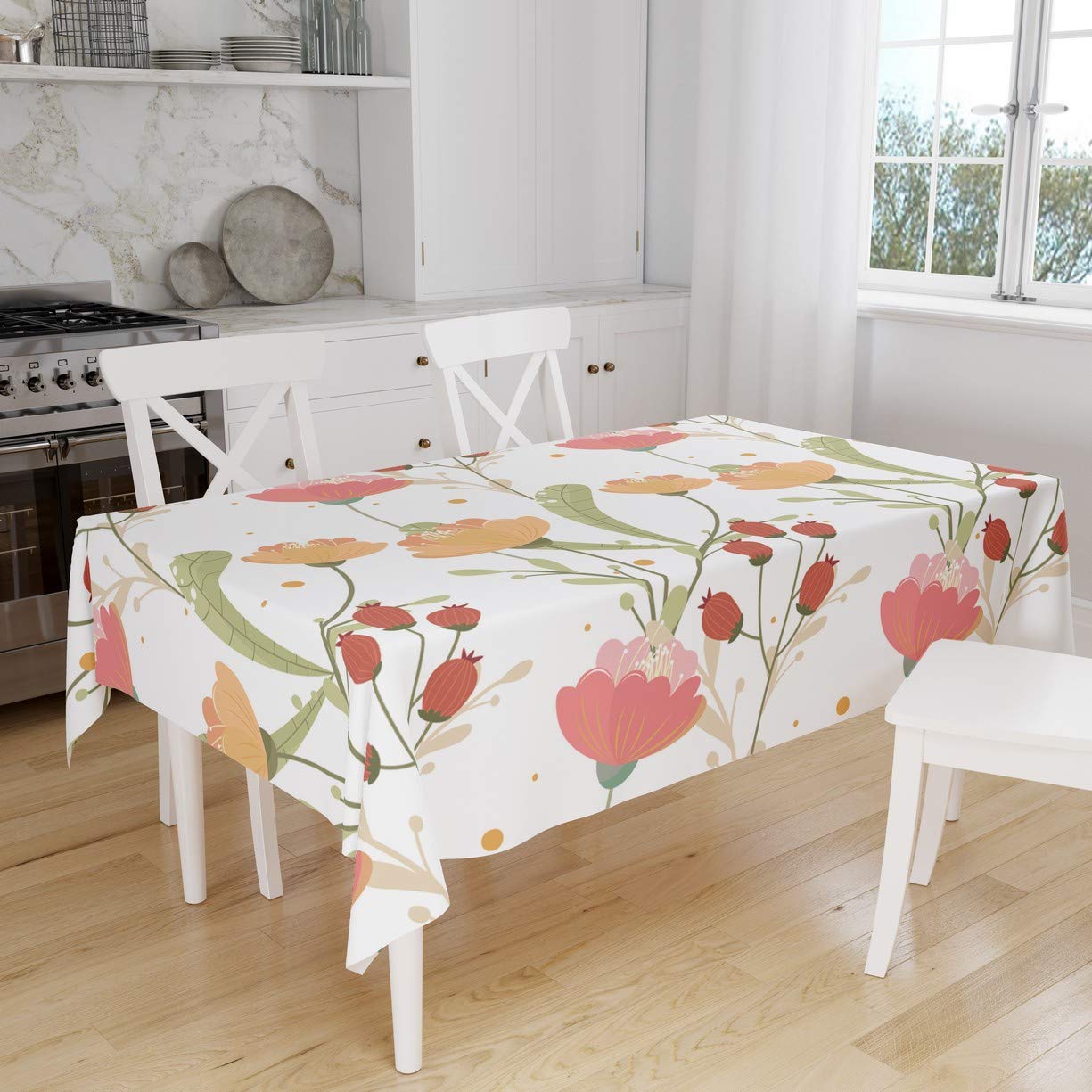 Bonamaison Kitchen Decoration, Tablecloth, 140cm x 160cm - Designed and Manufactured in Turkey