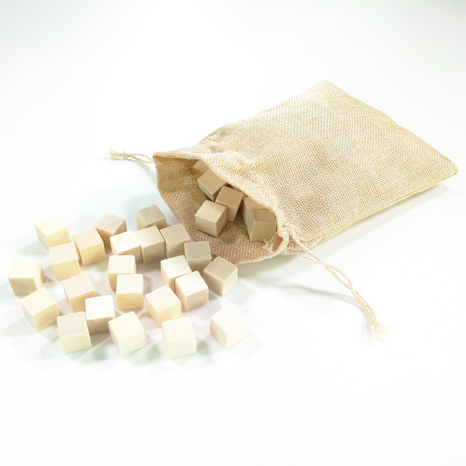 Photo 1 of 100 pcs 3/5 Inch Unfinished Wooden Cubes - Small - Mini Blocks for Arts & DIY Crafts