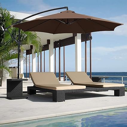 patio tilt umbrella with base