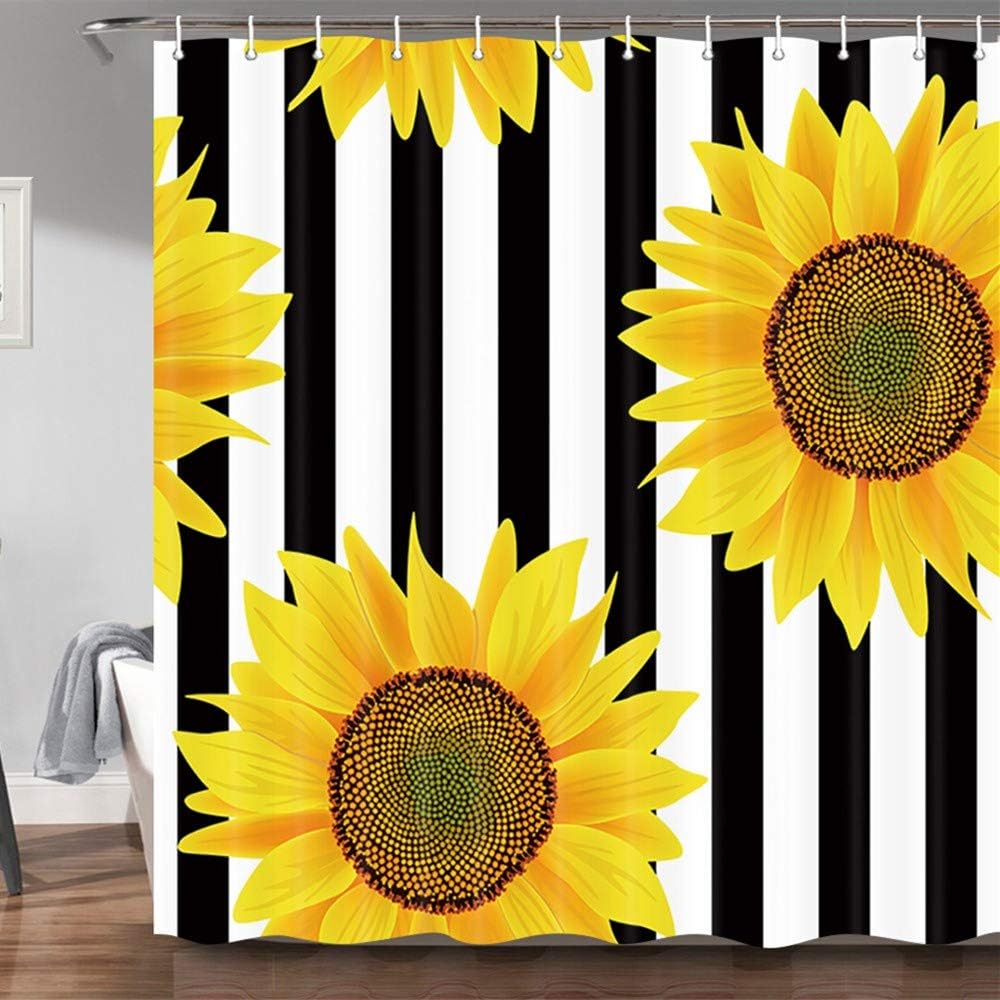 Amazon.com: JAWO Sunflower Shower Curtains for Bathroom, Bright