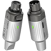 Sondery UHF Wireless XLR Transmitter and Receiver Rechargeable 7 Channels for Dynamic Moving Coil Microphones