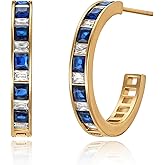 FETTERO Gold Hoop Earrings for Women - 14K Gold Plated Bold Statement Hoops 925 Sterling Silver Post Lightweight Chunky Gold Earrings