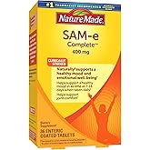 Nature Made SAM-e Complete 400 mg, SAM-e Supplement for Mood Support, Dietary Supplement, 36 Tablets, 36 Day Supply