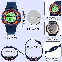 Edillas Kids Watches Digital Girls Boys,7 Colors