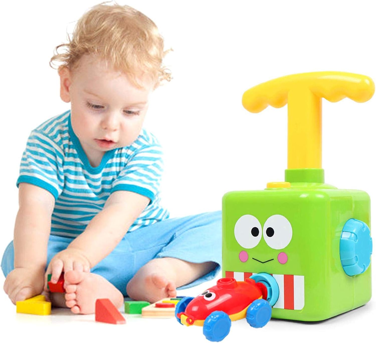 KEAGAN Auto A Palloncino Giocattolo Per Bambini – Macchina Con Pompa Ad Aria, Gioco Aerodinamico Educativo, Regalo Compleanno/Natale